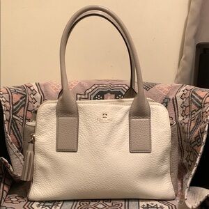 Kate Spade Cream and Gray Satchel